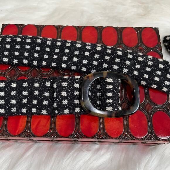 NEW J. Crew Wool Tie Belt 1” Thin Adjustable Waist Belt S/M Charcoal + Grey NWOT - Picture 10 of 16